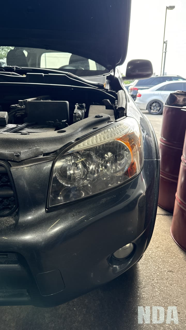 The same lens after, sanded and sealed clear, Toyota RAV4