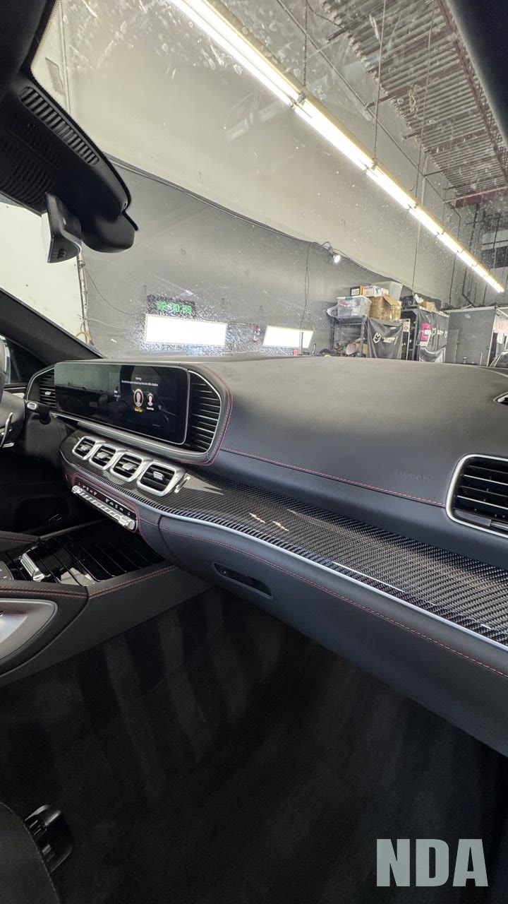 Detailed interior of a white Mercedes-AMG GLE 63 S Coupe