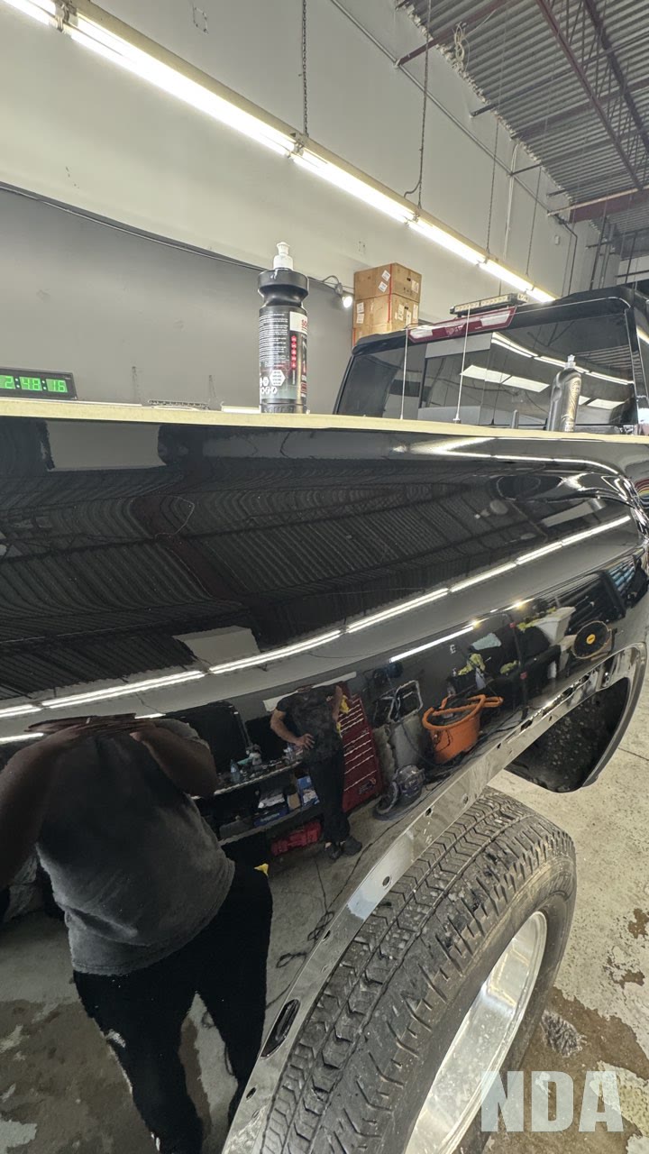 Compound and the tape line, GMC Sierra 3500HD
