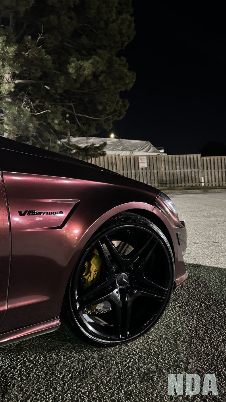 colour-shift maroon Mercedes-Benz CLS 63 AMG